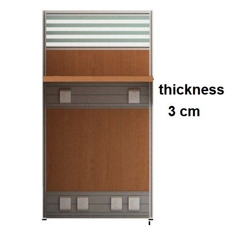 قطاع خشب و زجاج مخطط موديل بارتيشن 3 سم 